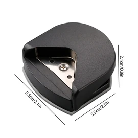 Corner Rounder Punch, GLADFRESIT 4mm Portable Round Corner Trimmer Cutter - Corner Cutter Tool for Card Photo DIY Projects Postcard Scrapbook (Black)