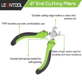 LEONTOOL Mini Gouring Nipper, End Nipper, 3.7 inches (95 mm), Mini Nipper, Micro Wire Cutter, Precision Pliers, Work Tool, Accessory Tool, For Beads, DIY Jewelry, Jewelry Making, Craft Supplies, Beginners, Cute