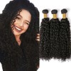 Afro Kinky-Curly Human Hair Bundles Natural Black Look Kinky Curly