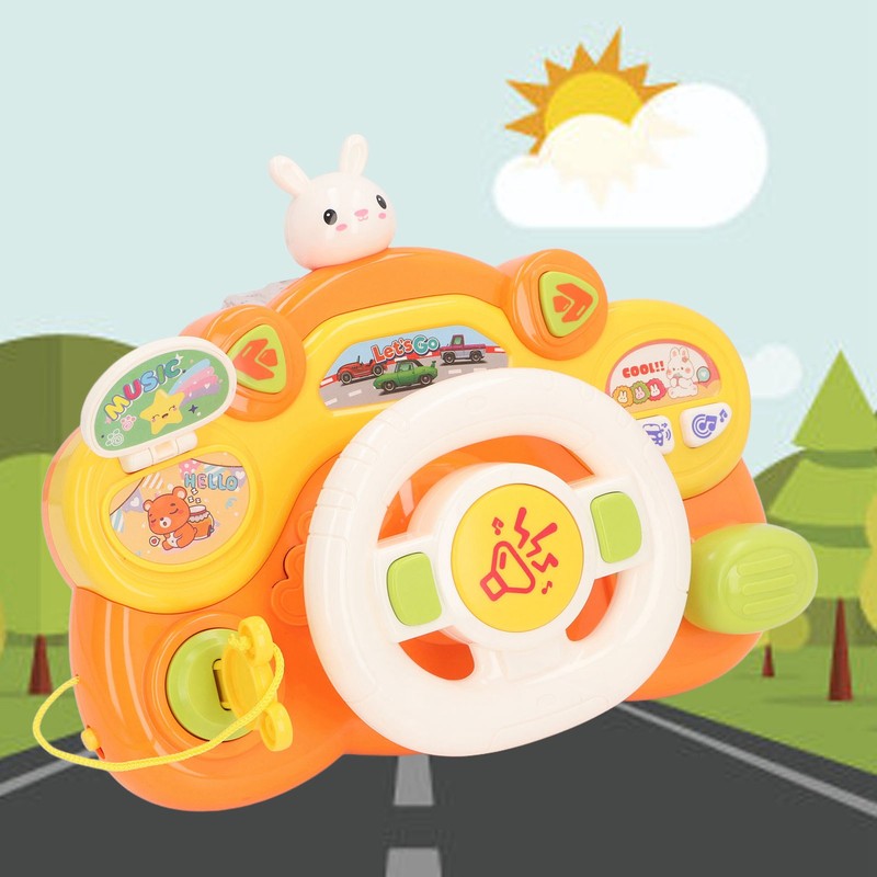 Baby Steering Wheel Toy Multifuntional Lighting Effects Educational Musical Steering