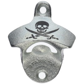1 X Skull and Cross Bones Wall Mounted Classic Zinc Starr X Bottle Opener