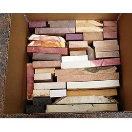 Woodchucks Wood Large Box of Long 3/4" Thick Unfinished Craft Wood. Many Species. Scrap Lumber Perfect for Odds and Ends