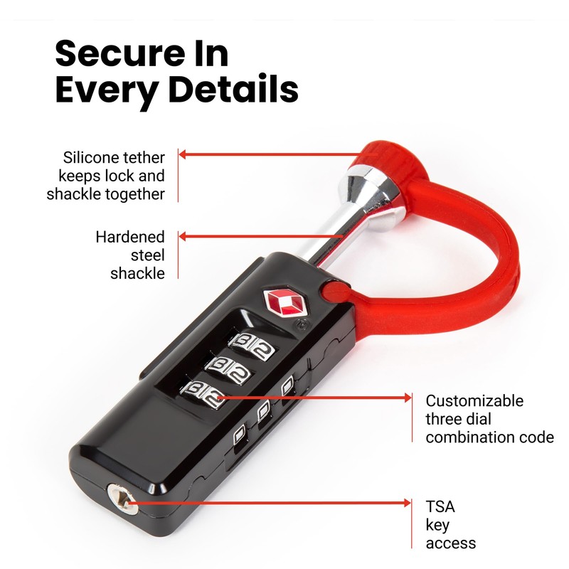 NANUK TSA Approved Lock – Durable, Secure Travel Case Lock