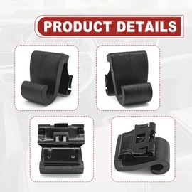 SYudwen Door Sun Shade Hook Clips, Compatible with Chrysler Voyager 2017-2022, Pacifica 2017-2022, Window Shade Hook Replace OE #5XR76DX9AA (2 pcs Black)