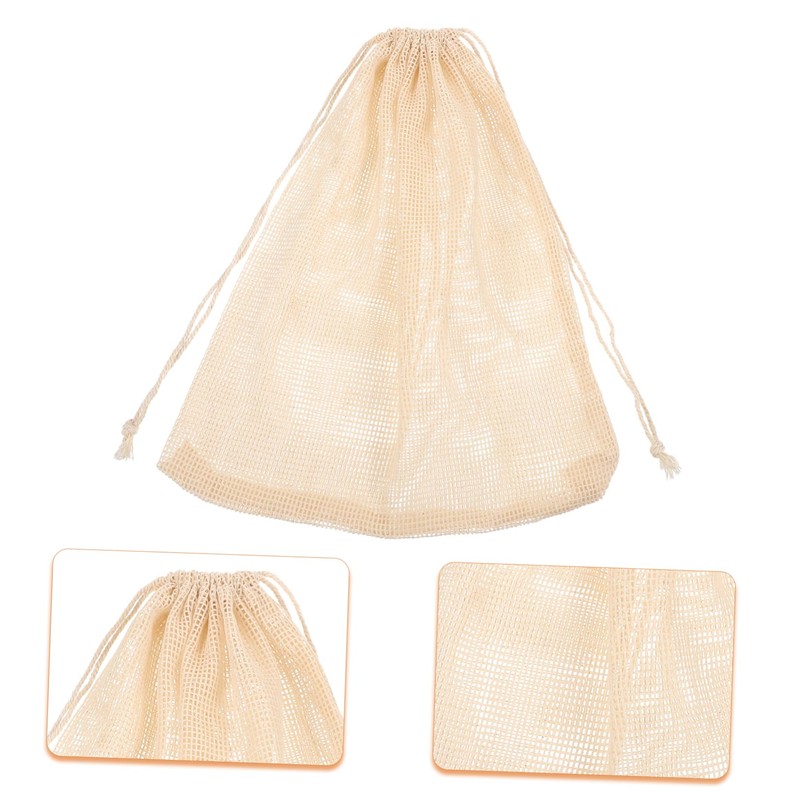 Kisangel 4pcs Reusable Seafood Steam Bags Cotton Thread Cooking Bags