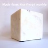 Marble Bookends Handcrafted Heavy Marble Cube Square Bookshelf Decor Set