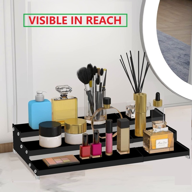 Jojocross Spice Rack Organizer for Cabinet, 3 Tier Expandable Spices