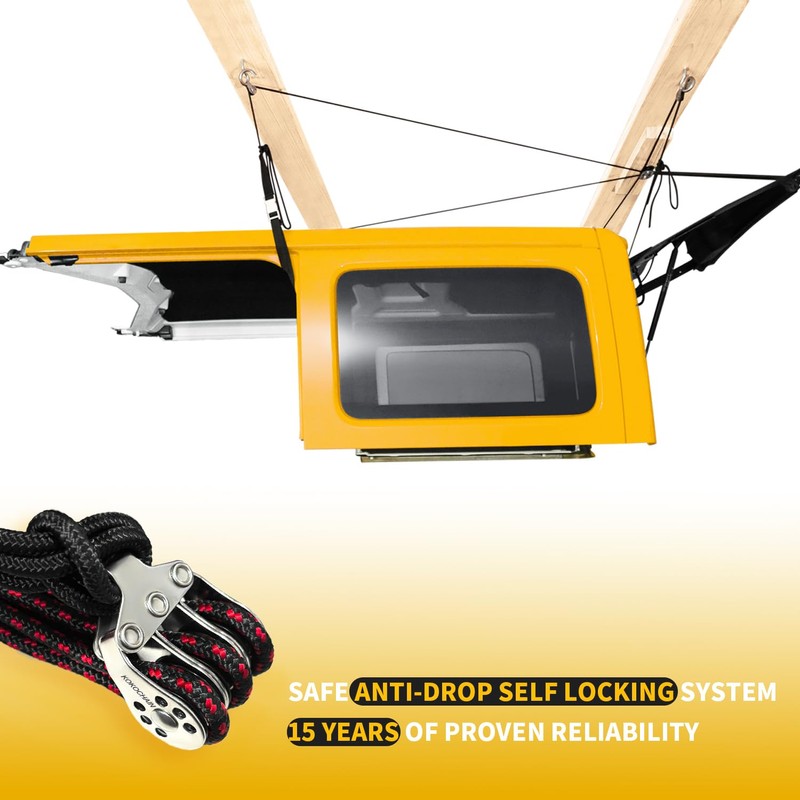 Hard Top Removal Lift for Jeep Wrangler, Compatible with All