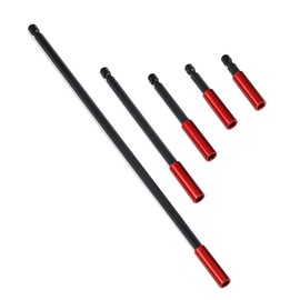 5 Pcs Magnetic Bit Holder for Impact Driver, 1/4" Hex Shank Screwdriver Extension Bar, 50mm 60mm 100mm 150mm 300mm Drill Bit Extension, Impact Driver Bit Holder, for Impact Drill Bar Tool Adapters