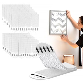 YOKRWO Small Picture Hanging Strips Heavy Duty，48-Pairs(96 Strips)，Sticky Picture Hangers for Walls，Damage Free Hanging Poster Hangers，Picture Hanging Kit Without Nails Refill Adhesive Poster Strips