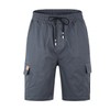 Mens Casual Twill Cargo Shorts Cotton Drawstring Classic Cargo Stretch