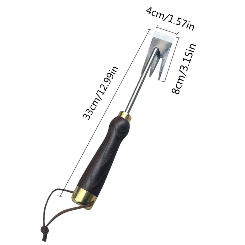 QUINTRA Rake, Weeder, Weeding Tool, Multi-Purpose Mowing Tool, Stainless Steel,
