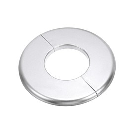 PATIKIL Wall Split Flange 2.01" (51mm),ABS Round Self-Adhesive Escutcheon Plate Buckles Water Pipe Cover for Kitchen Bathroom Arm Pipe Faucet Decoration, Silver