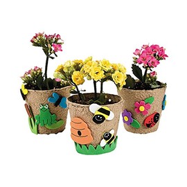 Garden Pot Craft Kit - Makes 12 - Spring DIY Crafts for Kids and Fun Home Activities