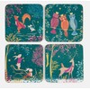 Sara Miller Woodland Tales Christmas Coasters Set of 4, X0010249205