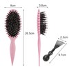 jatimdotin Haarbürste, Lockenbürste, Curl Hair Brush für Damen, Wildschweinborsten Haarbürste