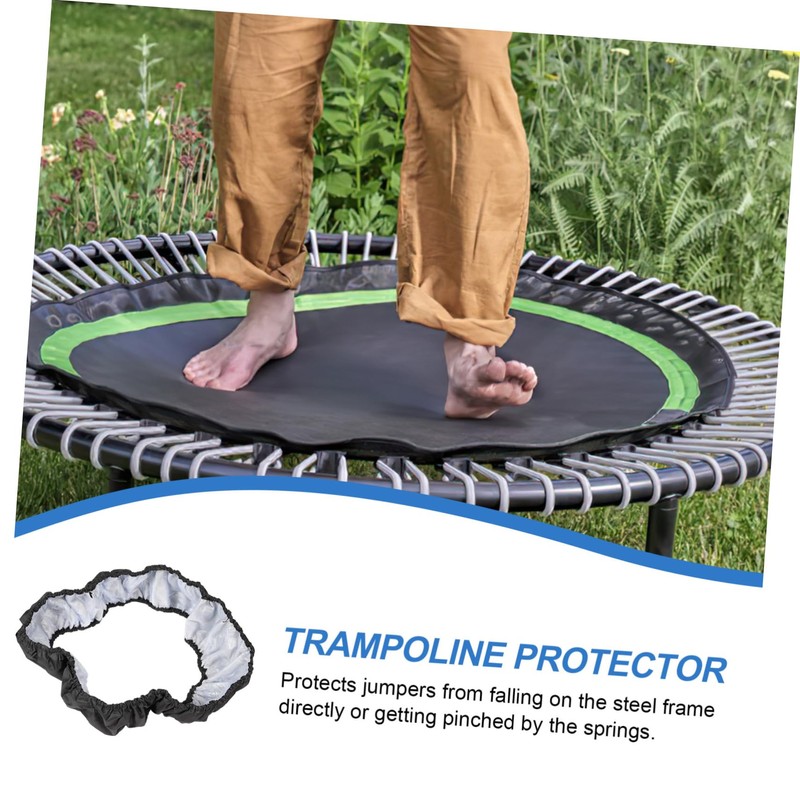 Mipcase 1Pc Trampoline Cover Replacement Black Sponge Protector for Round