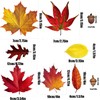 LOKIPA 6 Sheet Autumn Fall Maple Leaves Window Clings Sticker