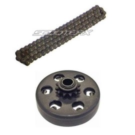 Go Kart Clutch (3/4 Bore, 41 Chain 10 Tooth Sprocket) + 420 Chain COMBO - Commonly Used on 6.5hp Go Karts, Sport Kart, Drift 2, and More! [4305] + [4130]