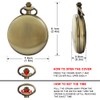 Tiong Classic Smooth Steel Roman Numerals Quartz Pocket Watch with