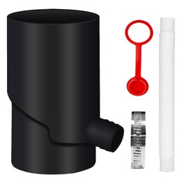 Rainwater Collector, 100 mm Downpipe, with Telescopic Hose, Frost-Proof, Water Collector, 85% Water Yield (Black)