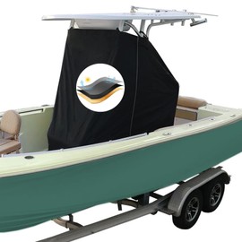 Universal T-Top Center Console Cover for Boat, Protecting Boat Center Console and Helm Seat, Heavy Duty T Top Boat Cover, Large Size up to 94" L 58" W 82" H