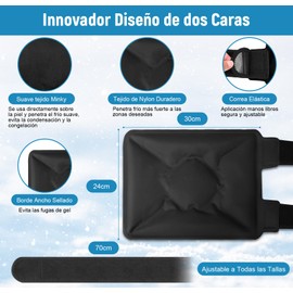 Bolsa de Hielo para Alivio del Dolor de Rodilla,Envoltura de Hielo Reutilizable,Paquete de Hielo Médico para Lesiones,Artritis,Hinchazón,Compresa de Gel Frío Caliente para Múltiples Partes del Cuerpo