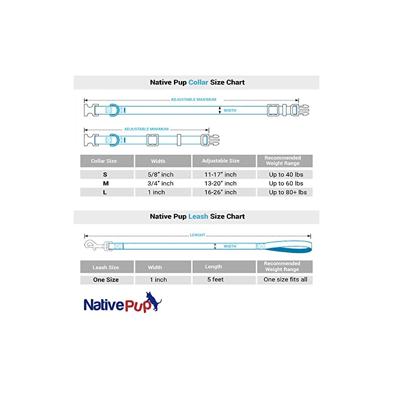 Native Pup Reflective Dog Collars (Large, Rainbow)