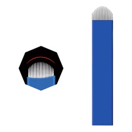 50pcs U18 Navajas Microblading Pin Y Lengua De Gato Agujas