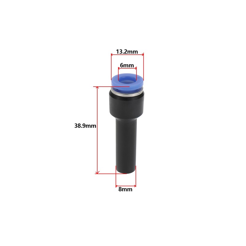 eMagTech 5Pcs Push Fit Stem Reducer 8mm to 6mm Push