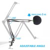 SUNMON Mic Stand with Foam Windscreen For Blue Snowball, Suspension