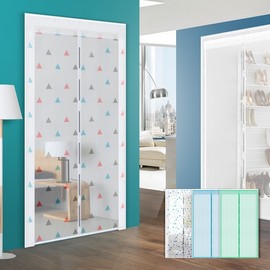 Automatic Magnetic Screen Door for Entryways & Mosquito Net Blue 120x210cm