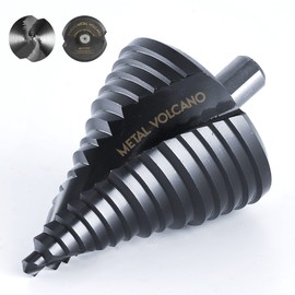 AugTouf toolant Gigantic Step Drill Bit(Pro Max), 1/4'' - 2-1/2''(15 Step Size) Large Step Bit, 1/2'' Shank Unibit Step Drill Bit for Metal, Aluminum, Wood, Plastic