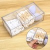 Zwenjuan Kosmetik Organizer Set,Acryl Make Up Organizer Wattestübchen Behülter Transparent