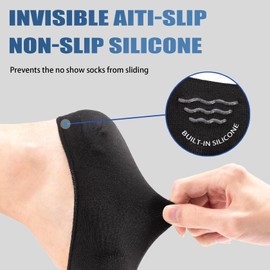 OrrinSports Toe Socks No show Socks Women Low Cut Invisible Running Socks Non-Slip Ankle Socks 3 Pack Liner Five Finger Socks