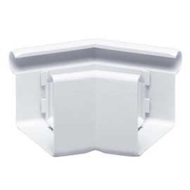 INEFA Gutter Angle 135 Degree Box-Shaped Outer Angle PVC NW68 / 68 mm White Bead Outer, Connector Gutter Accessories, Made in Germany