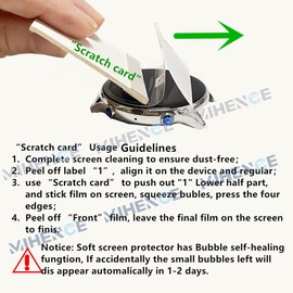 MIHENCE Compatible for Garmin vívoactive 5 Screen Protector, TPU HD Full Coverage Invisible Protective Film Compatible for vívoactive 5 Smartwatch (6PCS)