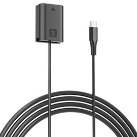 F1TP USB-C Cable to NP-FW50 Dummy Battery AC-PW20 ZV-E10 Dummy Battery Kit Compatible with Sony Alpha ZV-E10 A6000 A6100 A6300 A6400 A6500 A5000 A5100 A7 A7II A7RII A7S A7SII RX10II III IV (NP-FW50)