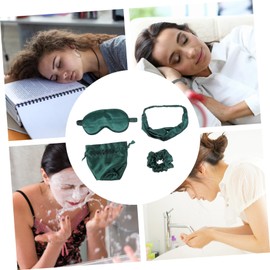 Baluue 1 Set Eye Mask Set Headband Blocking Eye Mask Travel Silk Eye Mask Masks Sleep Eye Mask for Sleeping Sleep Mask Contoured Party Eye Self Green Fabric