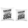 Sarcastic Genealogy DNA Test Genetics Biologist Sarcasm Throw Pillow
