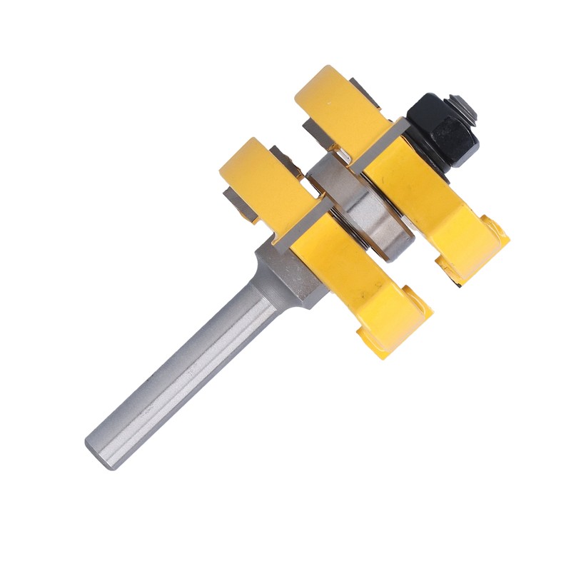 Tongue Groove Router Bit Set Adjustable T Shape 3 Teeth