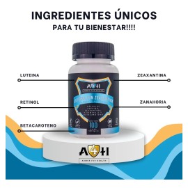 Suplemento Luteina Betacaroteno Zeaxantina 20mg 100 Cáps A4h