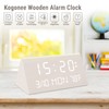 Kogonee Wooden Digital Alarm Clock, 0-100% Dimmer, 2 Alarm Settings,