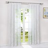 HeichkelL Curtain with Ruffle Tape Burnout Curtain Transparent 1 Piece
