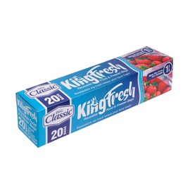 Pack of 20 Plastic Zip Grip ‘n Seal Food Storage Bags ~ 1 Gallon Resealable Bags ~ Large Slider Freezer Bags ~ 26.8 x 27.3 cm (10.5 x 10.8”) ~ Great for Food, Sandwiches, Organization & More.