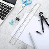 Viaky 12 Inch Clear Plastic Rulers,2 Pack,30CM Straight Ruler