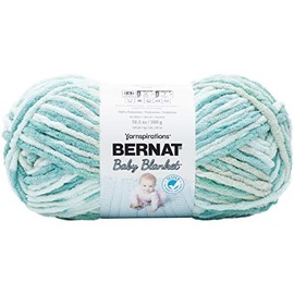 Bernat Baby Blanket Yarn - Baby Blue Green 220 yd.