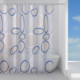 Gedy Peva Shower Curtain Light Blue 200 x 120 x 0.1 cm and Weight 0.245 kg