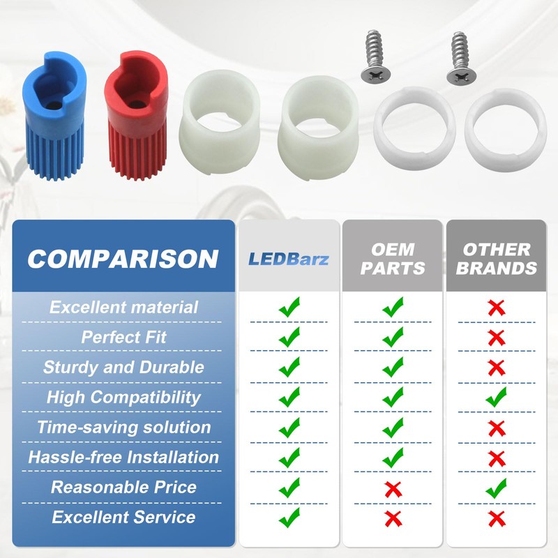 LEDBarz 97479 Stem Extension Kit - 2 Pack for Moen