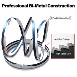 HAUTMEC 12" Hacksaw Blades 24 TPI – 2 Pack Bi-Metal Replacement Blades with High-Speed Steel Teeth and Spring Steel Body, Professional Grade, Fits Most Hacksaw Frames, HT0017-2PC